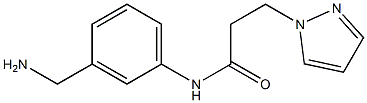 N-[3-(aminomethyl)phenyl]-3-(1H-pyrazol-1-yl)propanamide 结构式