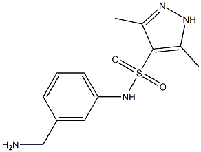 N-[3-(aminomethyl)phenyl]-3,5-dimethyl-1H-pyrazole-4-sulfonamide