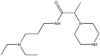 N-[3-(diethylamino)propyl]-2-(piperazin-1-yl)propanamide Structure