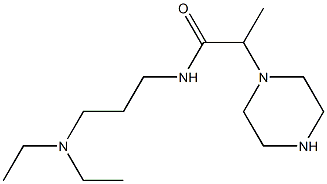 N-[3-(diethylamino)propyl]-2-(piperazin-1-yl)propanamide 化学構造式