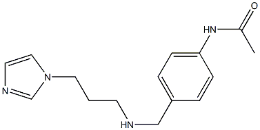 N-[4-({[3-(1H-imidazol-1-yl)propyl]amino}methyl)phenyl]acetamide Struktur