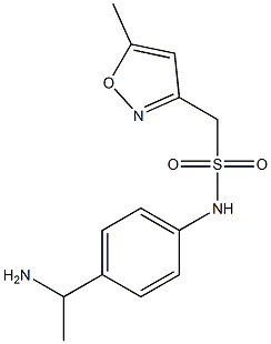 N-[4-(1-aminoethyl)phenyl]-1-(5-methyl-1,2-oxazol-3-yl)methanesulfonamide Struktur