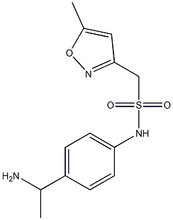 N-[4-(1-aminoethyl)phenyl]-1-(5-methyl-1,2-oxazol-3-yl)methanesulfonamide 化学構造式