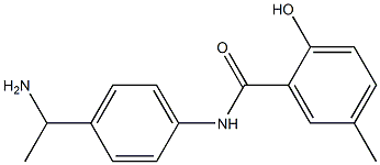 N-[4-(1-aminoethyl)phenyl]-2-hydroxy-5-methylbenzamide Struktur