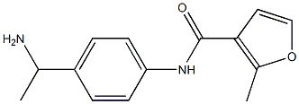 N-[4-(1-aminoethyl)phenyl]-2-methyl-3-furamide Struktur