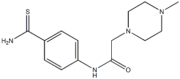 N-[4-(aminocarbonothioyl)phenyl]-2-(4-methylpiperazin-1-yl)acetamide Structure