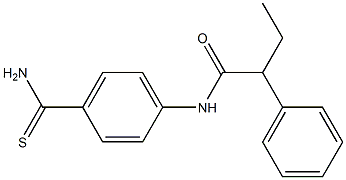 N-[4-(aminocarbonothioyl)phenyl]-2-phenylbutanamide 结构式