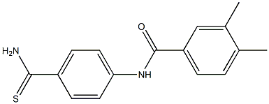 N-[4-(aminocarbonothioyl)phenyl]-3,4-dimethylbenzamide Struktur