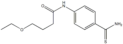 N-[4-(aminocarbonothioyl)phenyl]-4-ethoxybutanamide 结构式