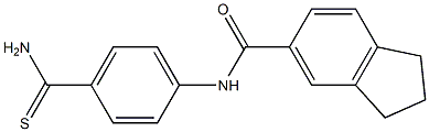 N-[4-(aminocarbonothioyl)phenyl]indane-5-carboxamide Structure