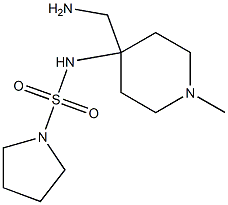 N-[4-(aminomethyl)-1-methylpiperidin-4-yl]pyrrolidine-1-sulfonamide,,结构式