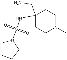 N-[4-(aminomethyl)-1-methylpiperidin-4-yl]pyrrolidine-1-sulfonamide 化学構造式