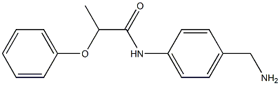 N-[4-(aminomethyl)phenyl]-2-phenoxypropanamide,,结构式