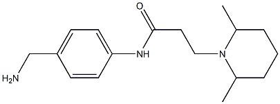 N-[4-(aminomethyl)phenyl]-3-(2,6-dimethylpiperidin-1-yl)propanamide,,结构式
