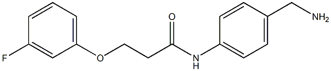 N-[4-(aminomethyl)phenyl]-3-(3-fluorophenoxy)propanamide Struktur