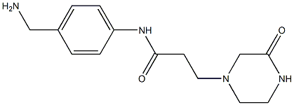 N-[4-(aminomethyl)phenyl]-3-(3-oxopiperazin-1-yl)propanamide Struktur