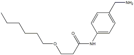 N-[4-(aminomethyl)phenyl]-3-(hexyloxy)propanamide Struktur