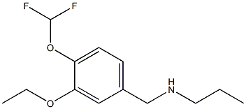 N-[4-(difluoromethoxy)-3-ethoxybenzyl]-N-propylamine Struktur