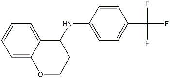 N-[4-(trifluoromethyl)phenyl]-3,4-dihydro-2H-1-benzopyran-4-amine 结构式