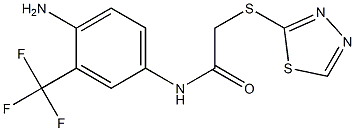 N-[4-amino-3-(trifluoromethyl)phenyl]-2-(1,3,4-thiadiazol-2-ylsulfanyl)acetamide|