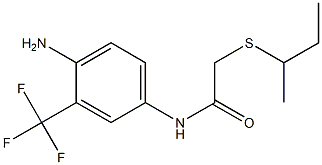 N-[4-amino-3-(trifluoromethyl)phenyl]-2-(butan-2-ylsulfanyl)acetamide Structure