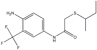 N-[4-amino-3-(trifluoromethyl)phenyl]-2-(butan-2-ylsulfanyl)acetamide|