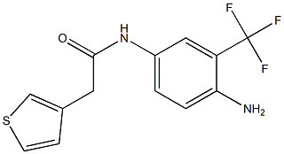 N-[4-amino-3-(trifluoromethyl)phenyl]-2-(thiophen-3-yl)acetamide Struktur