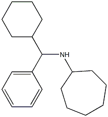 N-[cyclohexyl(phenyl)methyl]cycloheptanamine 化学構造式