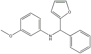 N-[furan-2-yl(phenyl)methyl]-3-methoxyaniline,,结构式