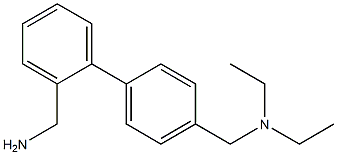 N-{[2'-(aminomethyl)-1,1'-biphenyl-4-yl]methyl}-N,N-diethylamine 化学構造式