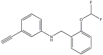 N-{[2-(difluoromethoxy)phenyl]methyl}-3-ethynylaniline Structure