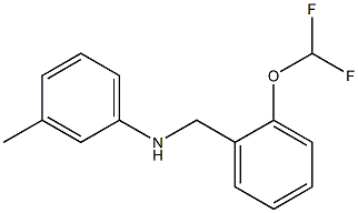 N-{[2-(difluoromethoxy)phenyl]methyl}-3-methylaniline Struktur