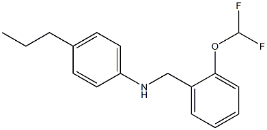 N-{[2-(difluoromethoxy)phenyl]methyl}-4-propylaniline Struktur