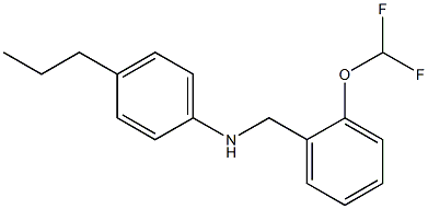 N-{[2-(difluoromethoxy)phenyl]methyl}-4-propylaniline,,结构式