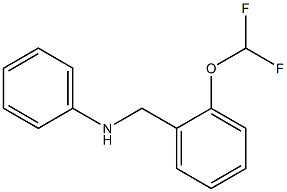 N-{[2-(difluoromethoxy)phenyl]methyl}aniline 结构式