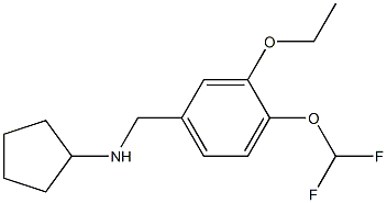 N-{[4-(difluoromethoxy)-3-ethoxyphenyl]methyl}cyclopentanamine Struktur