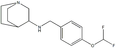 N-{[4-(difluoromethoxy)phenyl]methyl}-1-azabicyclo[2.2.2]octan-3-amine Struktur
