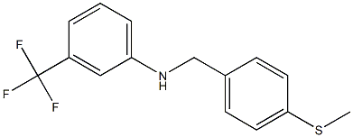 N-{[4-(methylsulfanyl)phenyl]methyl}-3-(trifluoromethyl)aniline Structure