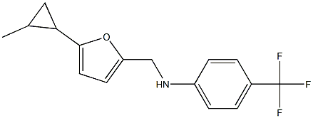 N-{[5-(2-methylcyclopropyl)furan-2-yl]methyl}-4-(trifluoromethyl)aniline 结构式