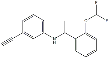 N-{1-[2-(difluoromethoxy)phenyl]ethyl}-3-ethynylaniline Structure