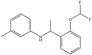 N-{1-[2-(difluoromethoxy)phenyl]ethyl}-3-methylaniline Structure