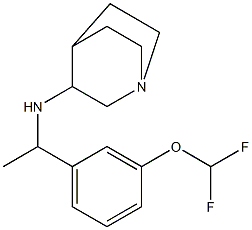 N-{1-[3-(difluoromethoxy)phenyl]ethyl}-1-azabicyclo[2.2.2]octan-3-amine Struktur