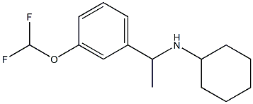 N-{1-[3-(difluoromethoxy)phenyl]ethyl}cyclohexanamine,,结构式