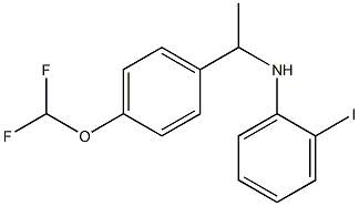 N-{1-[4-(difluoromethoxy)phenyl]ethyl}-2-iodoaniline Struktur