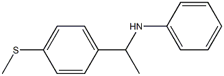 N-{1-[4-(methylsulfanyl)phenyl]ethyl}aniline 化学構造式