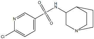 N-{1-azabicyclo[2.2.2]octan-3-yl}-6-chloropyridine-3-sulfonamide,,结构式