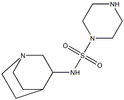 N-{1-azabicyclo[2.2.2]octan-3-yl}piperazine-1-sulfonamide 结构式