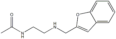 N-{2-[(1-benzofuran-2-ylmethyl)amino]ethyl}acetamide 化学構造式