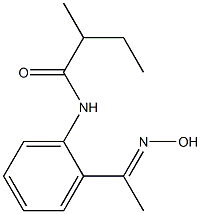 N-{2-[(1E)-N-hydroxyethanimidoyl]phenyl}-2-methylbutanamide Struktur