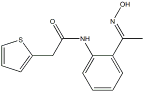 N-{2-[(1E)-N-hydroxyethanimidoyl]phenyl}-2-thien-2-ylacetamide Structure